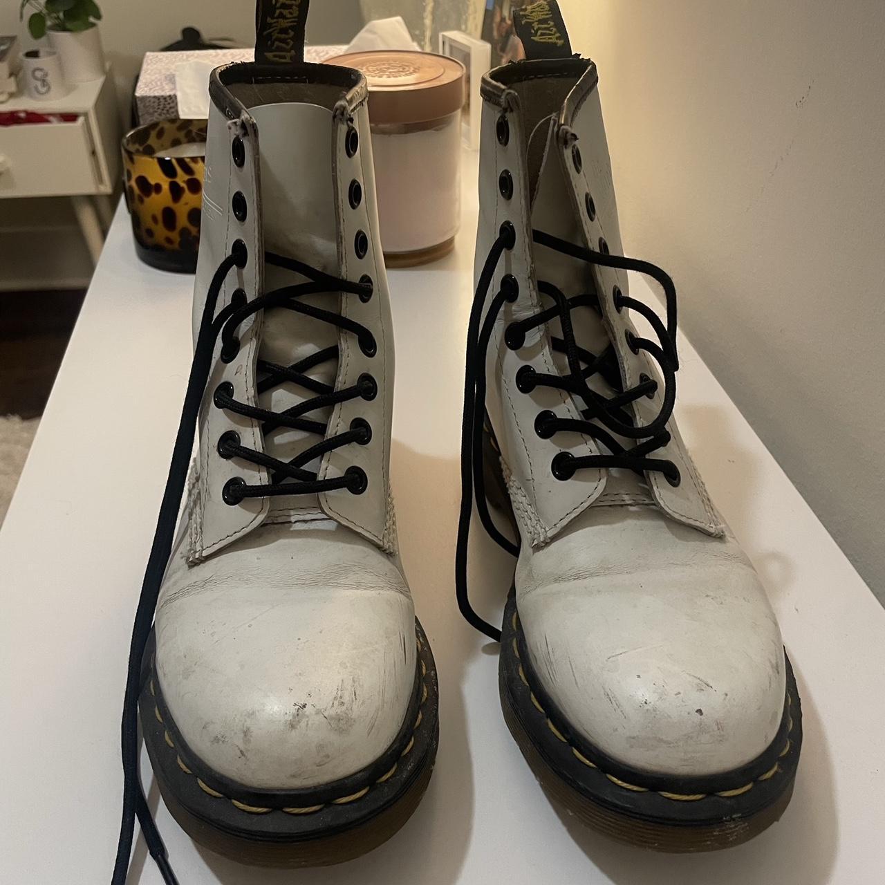 full white doc martens