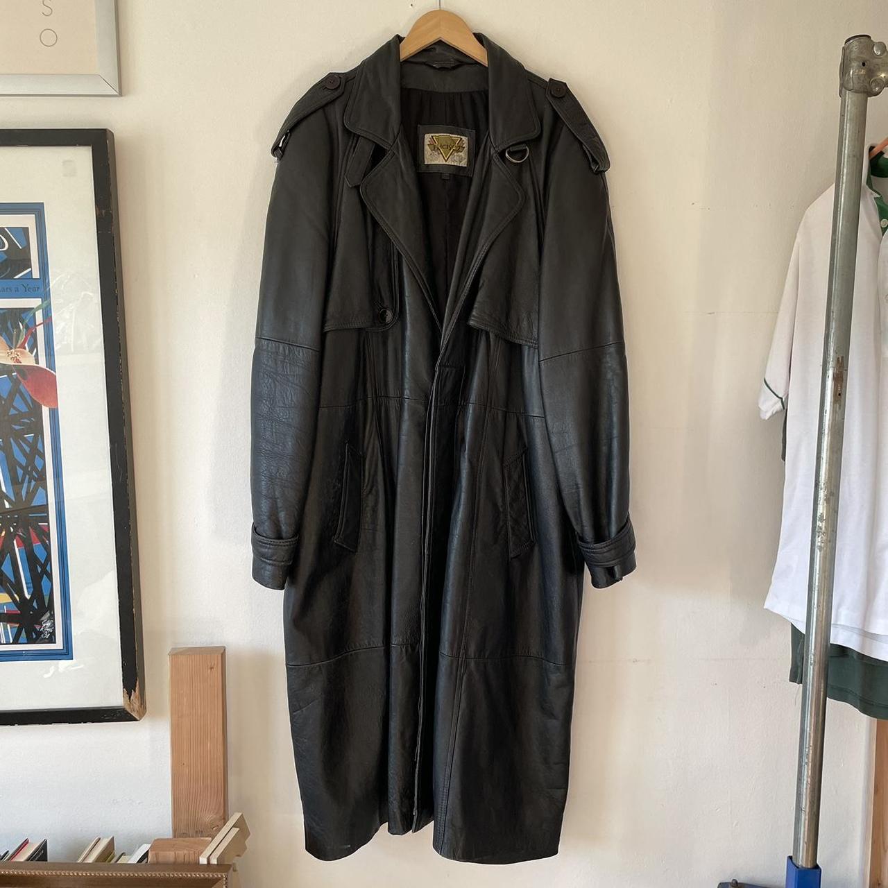 Phase 2 outlet leather trench coat