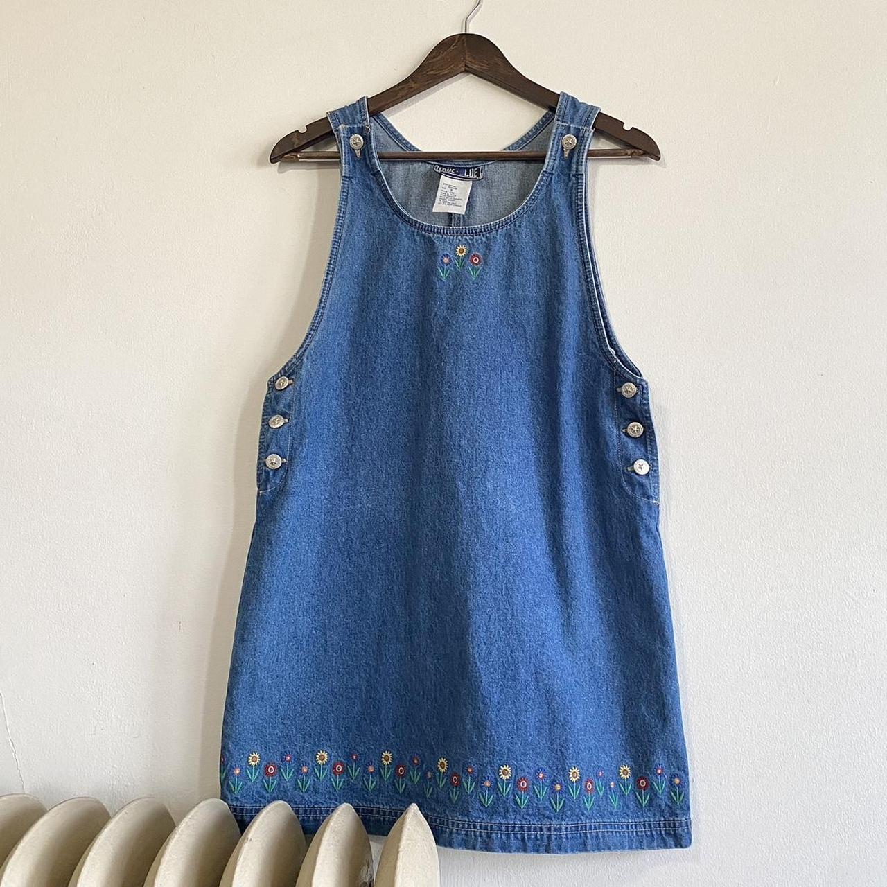 Ebossy Women's Distressed Ripped Denim Bib Overall Dress Adjusavle