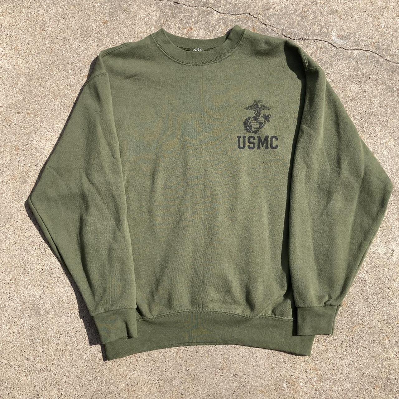 marine corps usmc sweatshirt no tags measures 20.5 x 25 - Depop