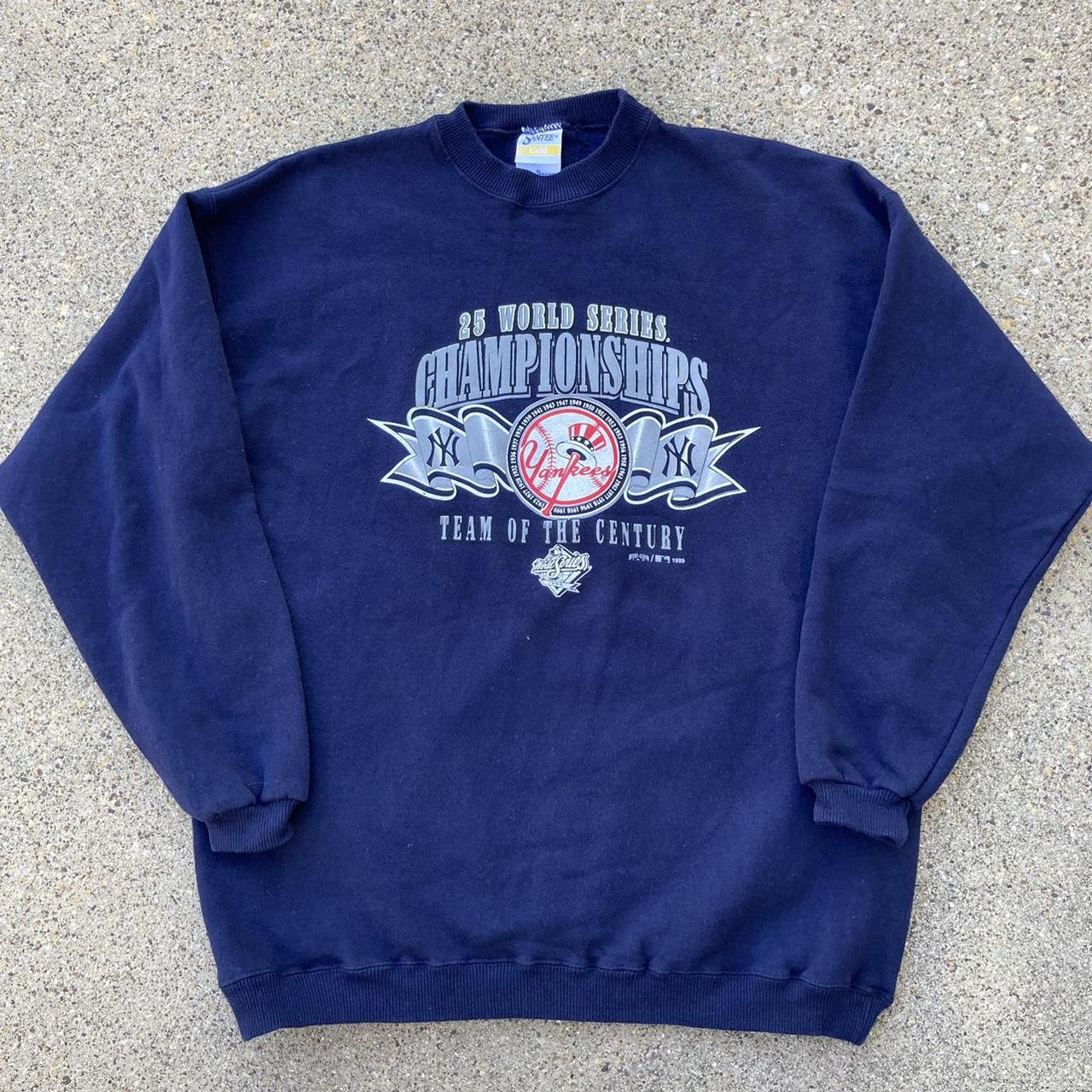 90's New York Yankees Sweatshirt Navy Medium