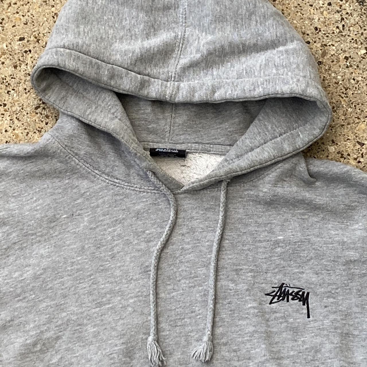 stussy hoodie with stitched logo made in usa of... - Depop