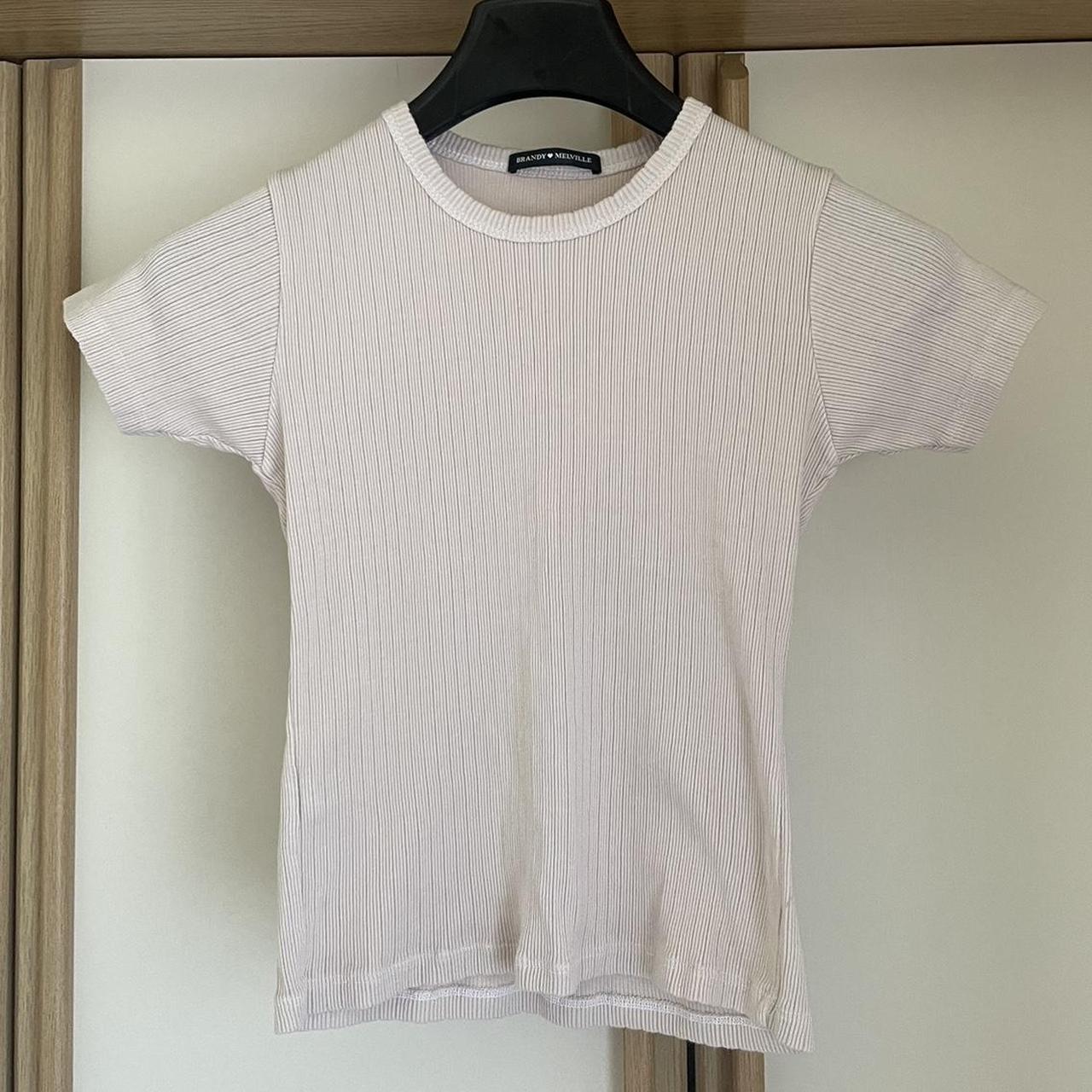 Brandy Melville nude pink tee - Worn twice... - Depop