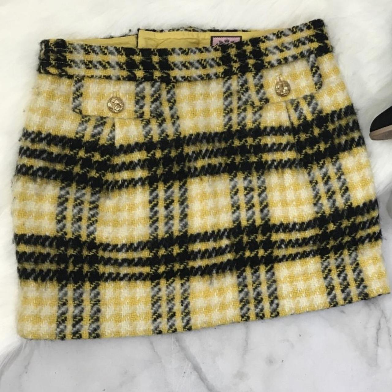 Plaid yellow 2024 skirt and jacket