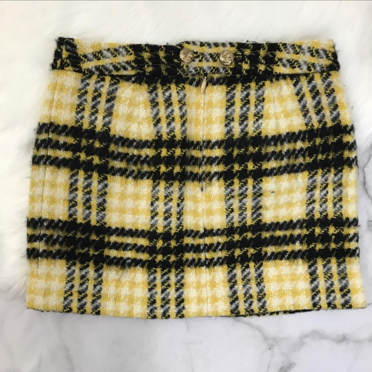 Yellow plaid skirt with clearance matching jacket