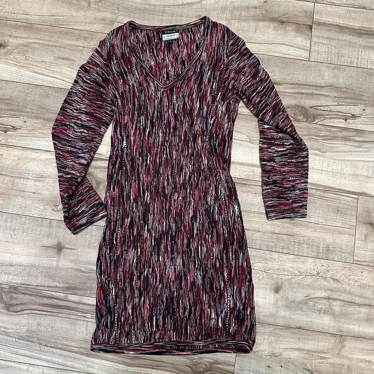 COOGI Textured knit Sweater Dress Size large Rust... - Depop