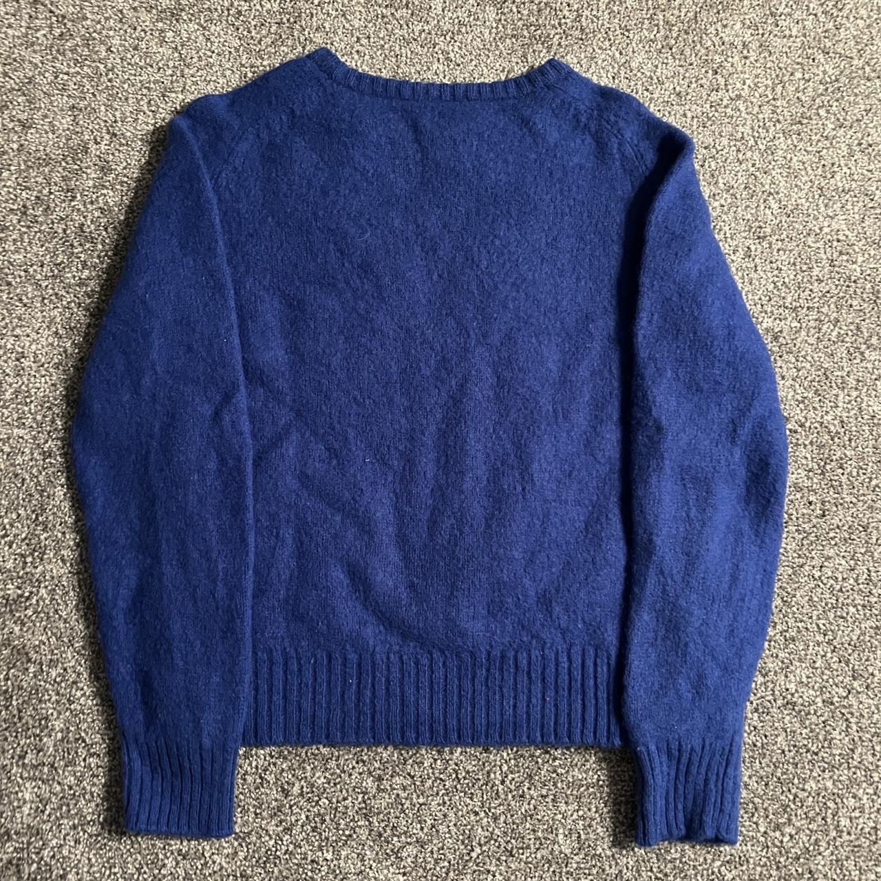 Vintage Chaps Ralph Lauren Blue Wool Sweater Size:... - Depop