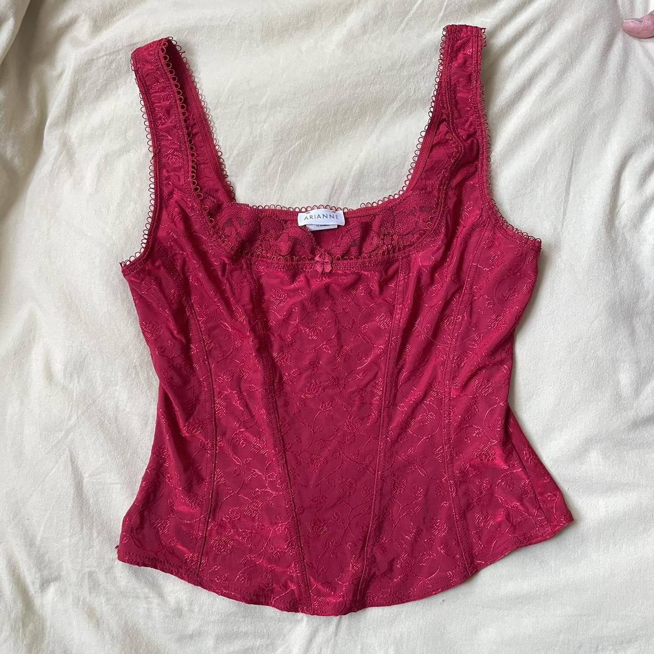 Women S Red Corset Depop