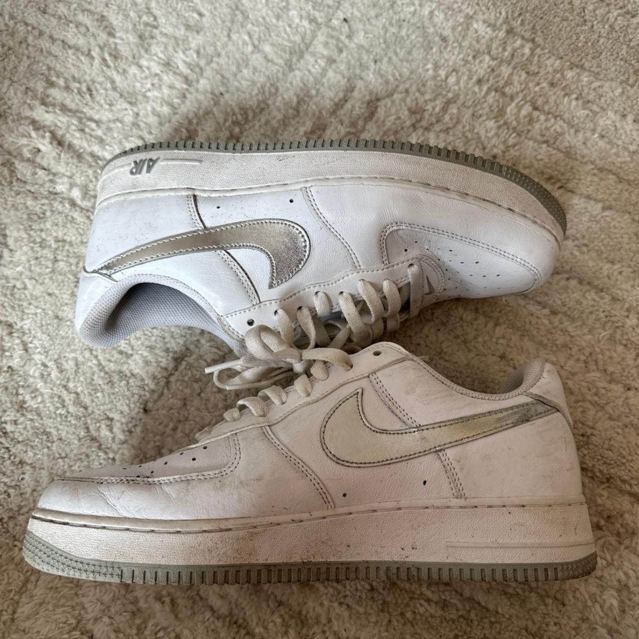 Fashion af1 silver swoosh