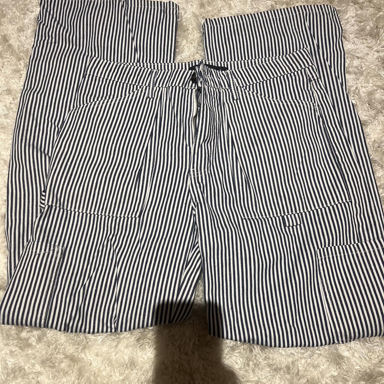 lioness striped carpenter pants. brand new never worn! - Depop