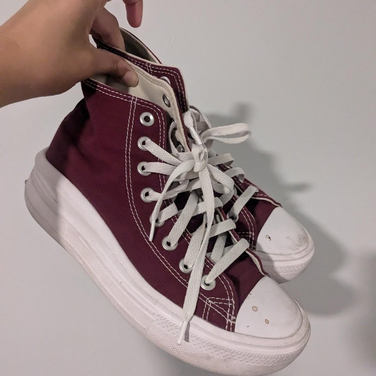 Maroon size 8.5 chunky converse. Comfy to walk Depop