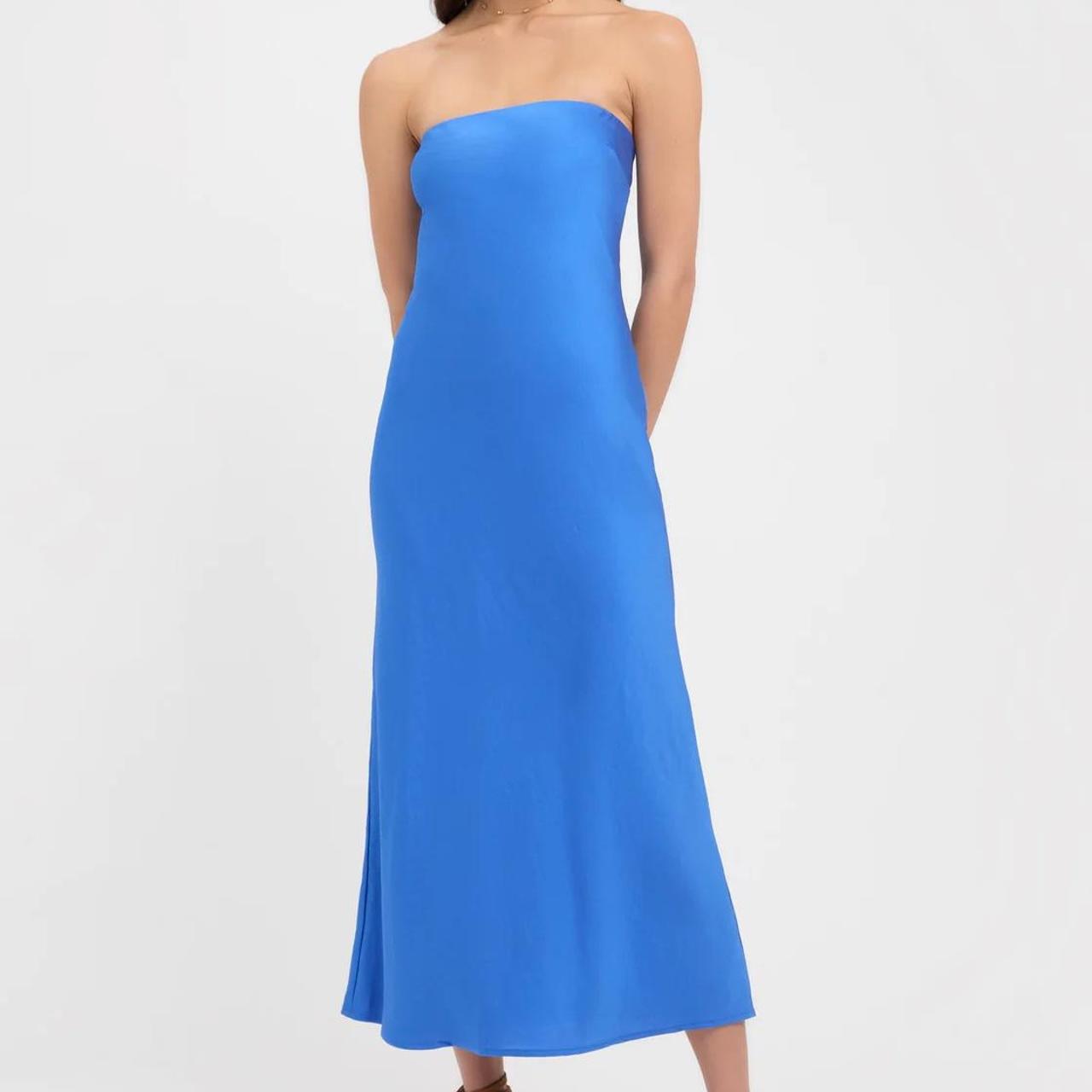 Kookai Milan Ivy Slip Dress ur Sapphire 🤍 Silk like... Depop