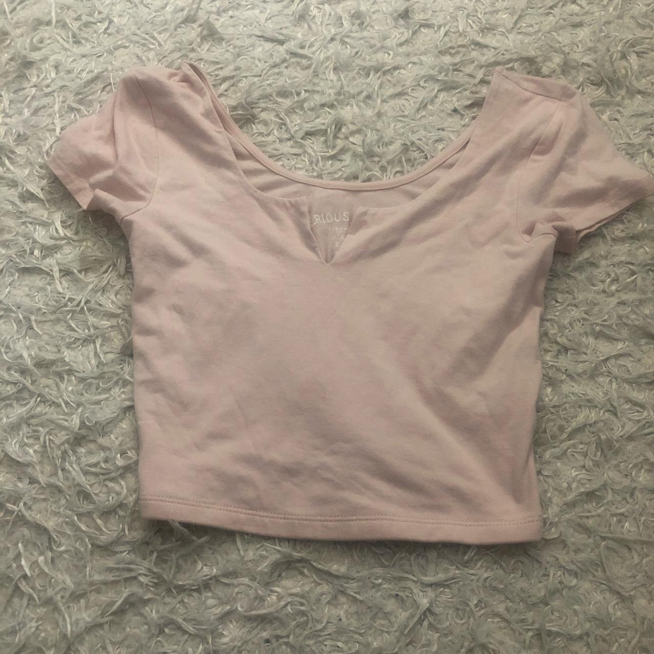 LIGHT PINK BABY TEE!! This top is very feminine and... - Depop