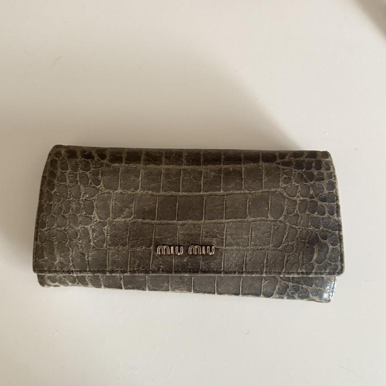 Miu Miu Women's Wallets - Brown/Grey – Miu Miu bl… - image 1
