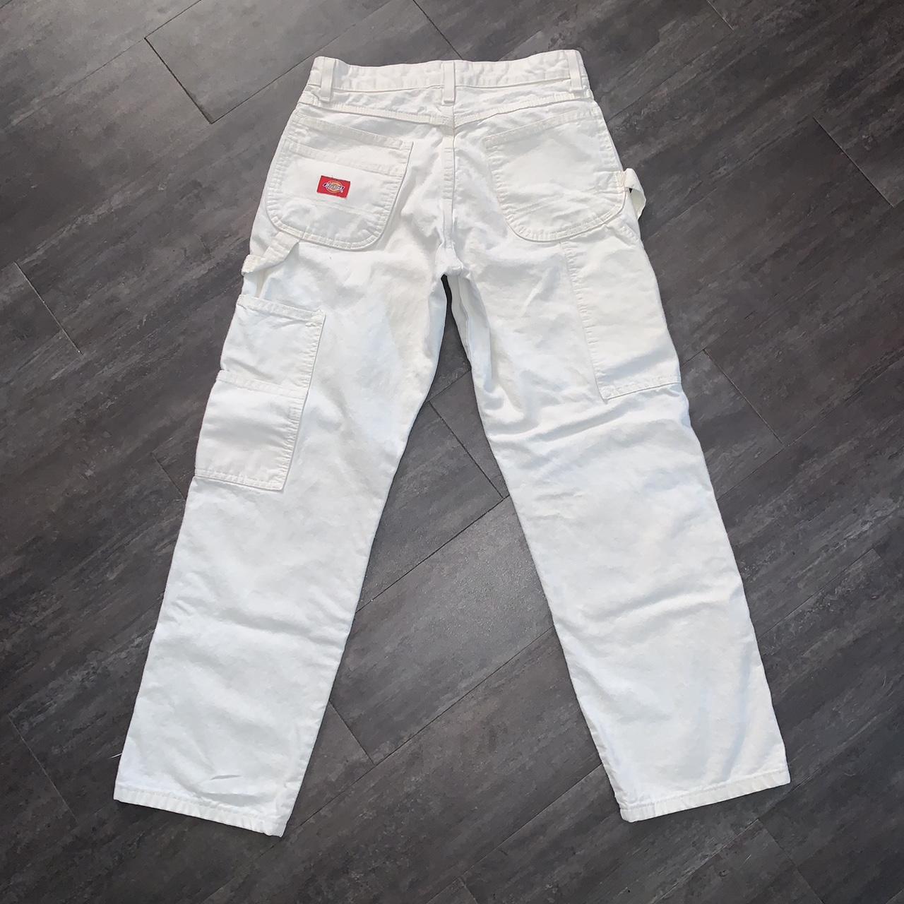Dickies white carpenter double knee pants! Only... Depop