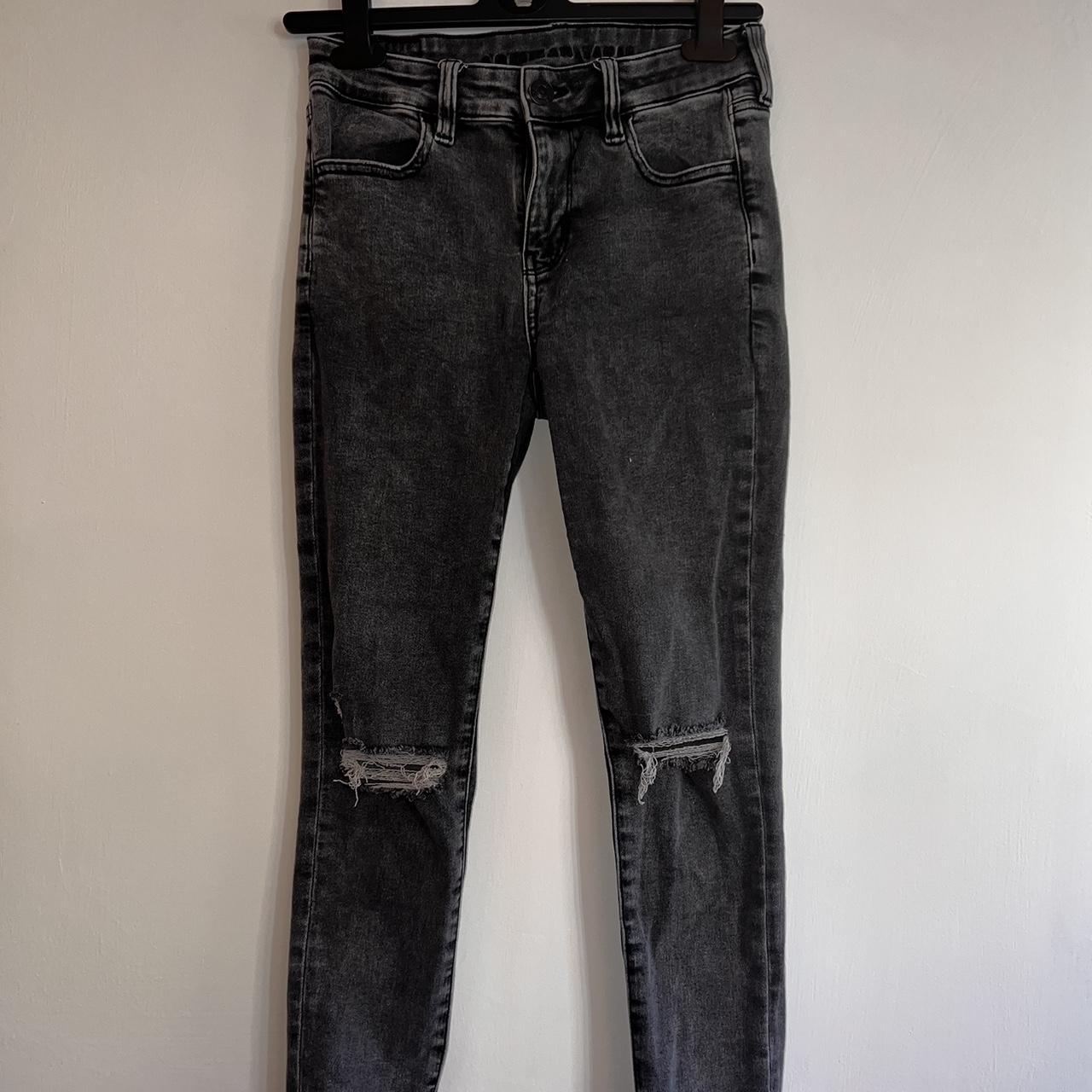 American Eagle black jeans. Size UK8 short. - Depop