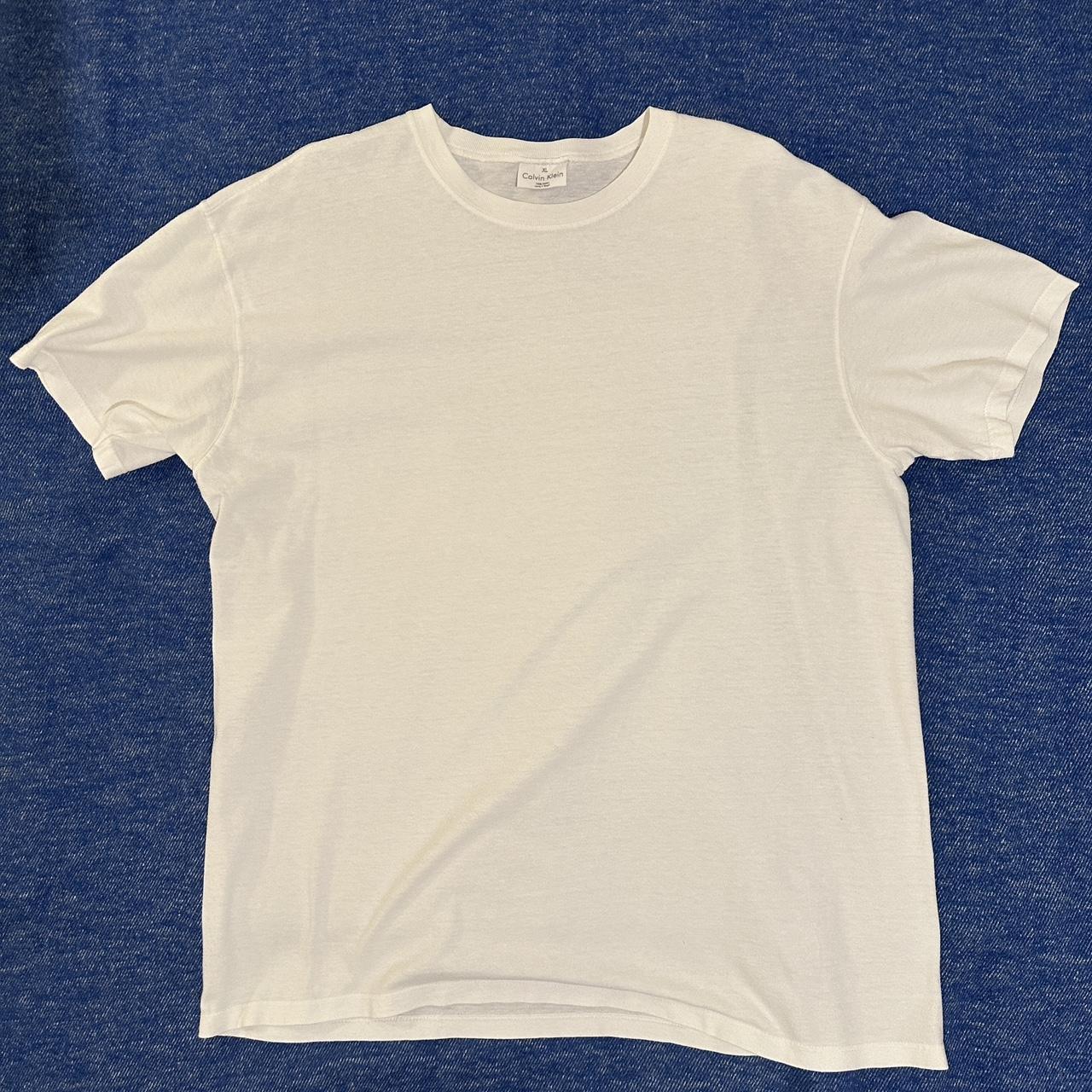Calvin Klein White T-shirt Vintage Loungewear Size... - Depop
