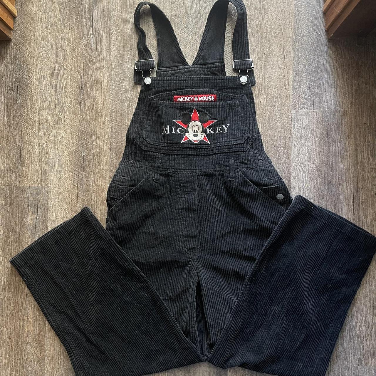 Mickey Unlimited Women's Black and Red Dungarees-overalls