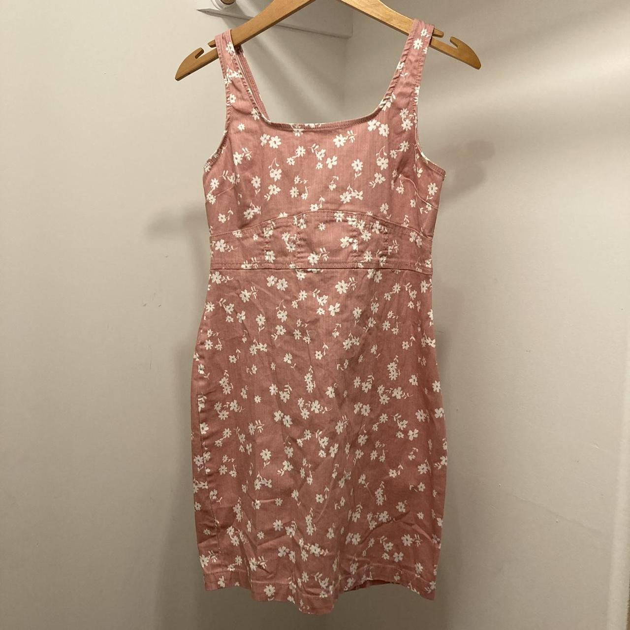 No Boundaries Women's White and Pink Dress | Depop