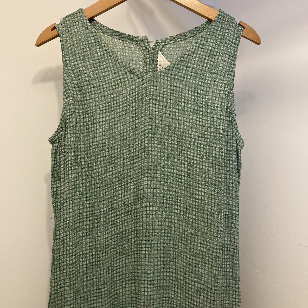 Max Studio Women's Green and Blue Dress | Depop