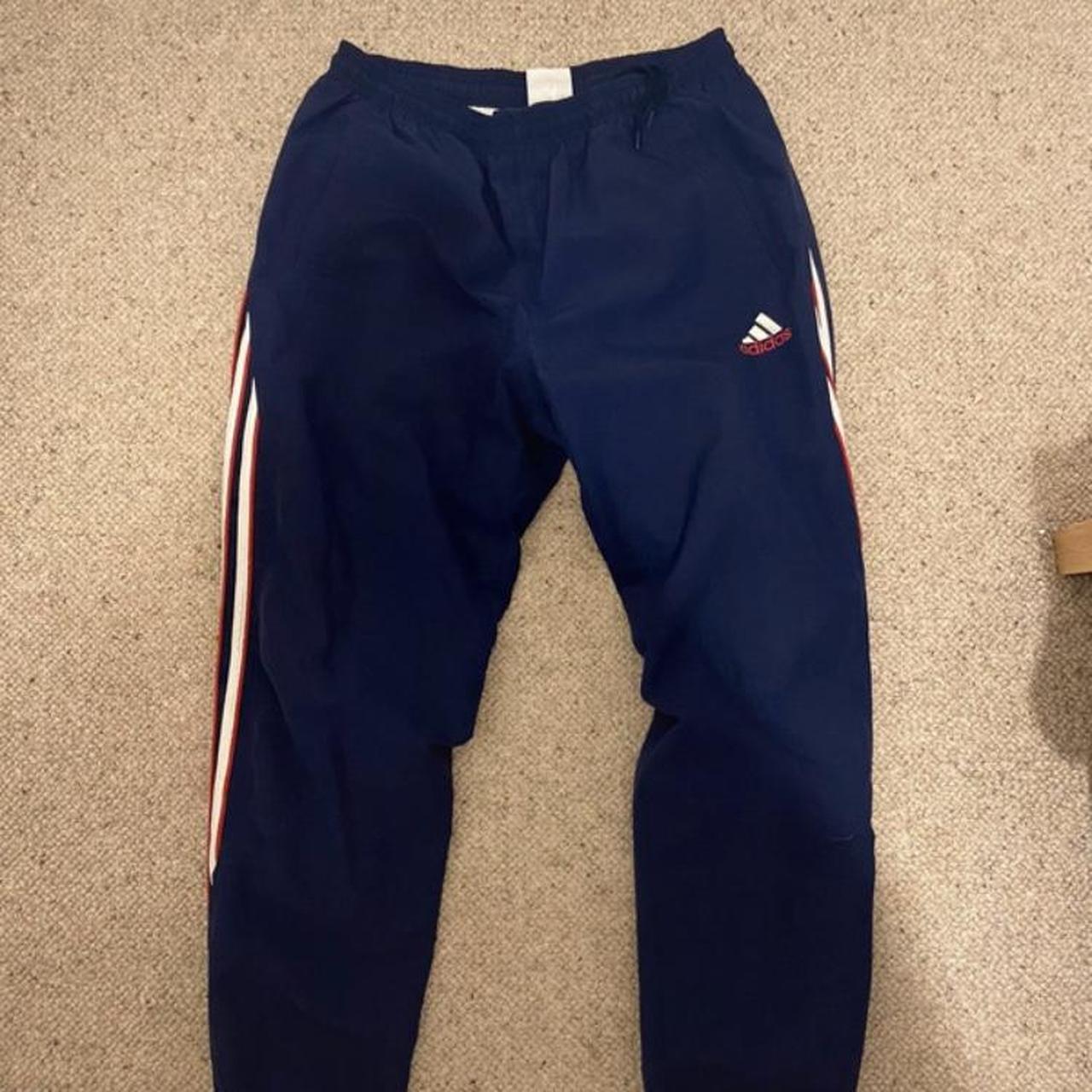 Adidas Women's Blue and Red Joggers-tracksuits | Depop