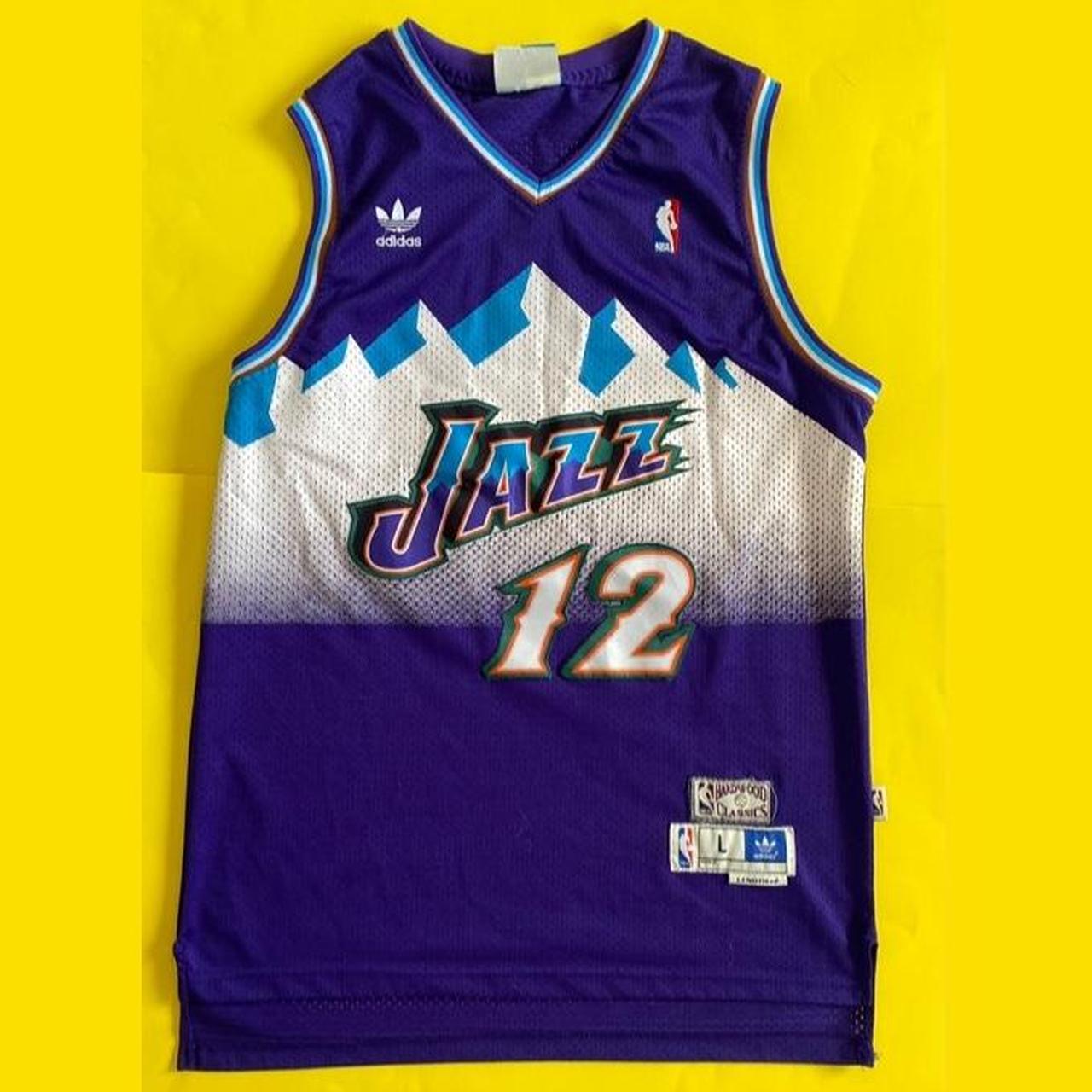 John Stockton Jersey  Utah Jazz Mitchell & Ness Throwback - Purple