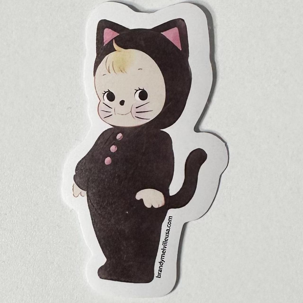 Rare Brandy Melville Black Cat Angel Baby... Depop