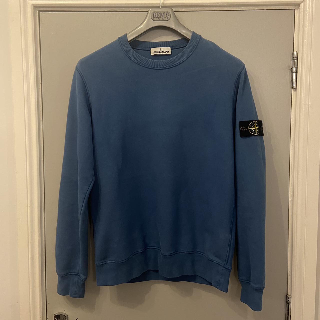 Mens navy stone island on sale sweatshirt