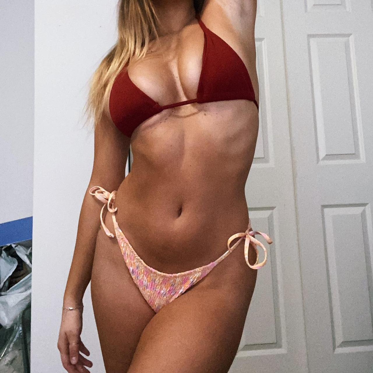 Women #39 s Red and Pink Swimsuit one piece Depop