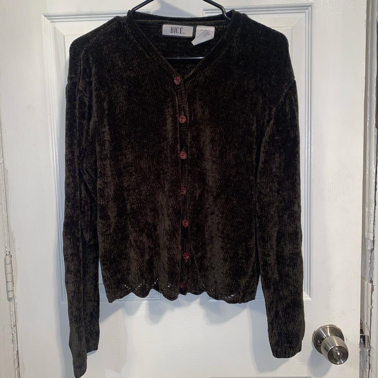 Women's Black and Brown Cardigan | Depop