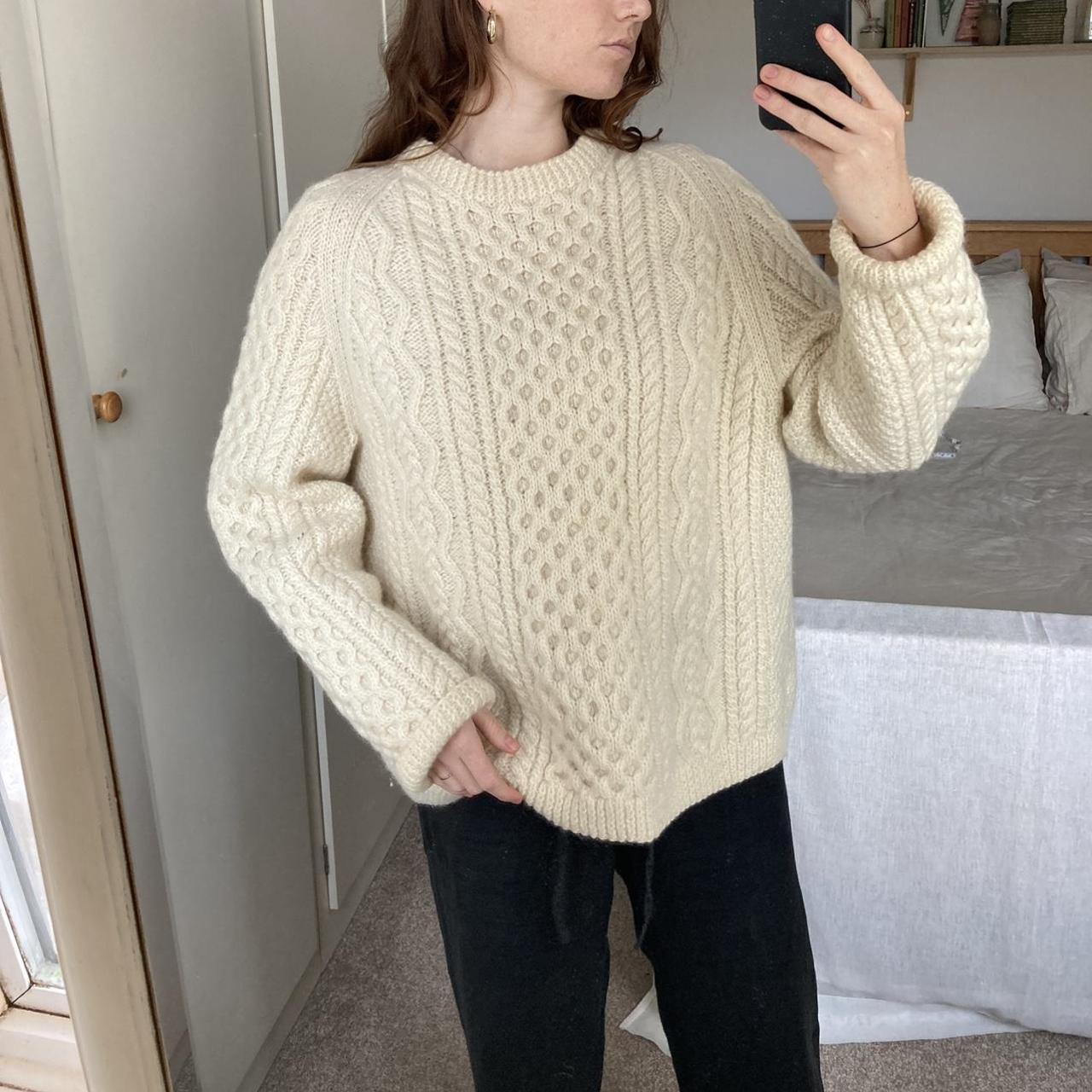 Big cosy Aran knit wool jumper, in all its... - Depop