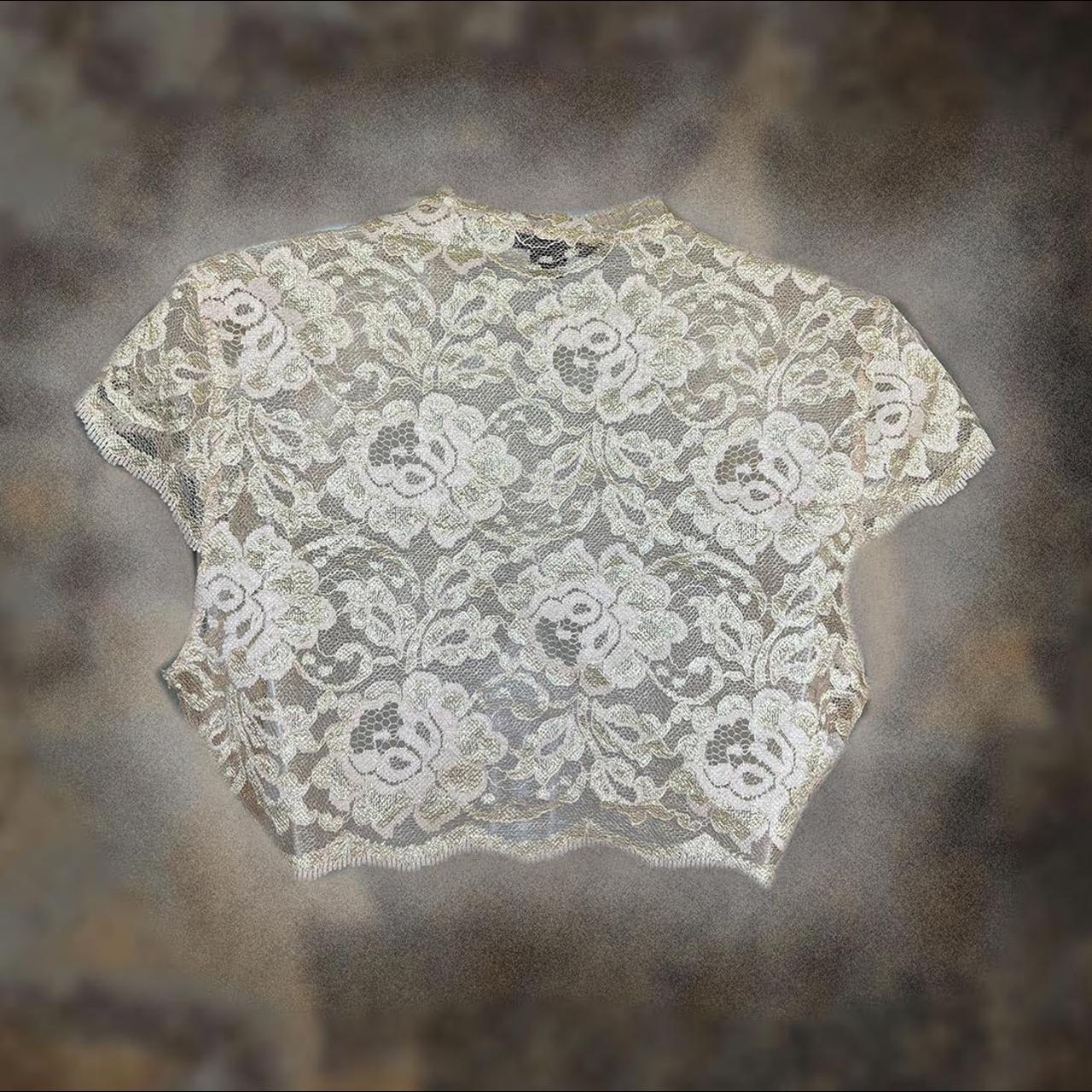 sheer cream lace bolero. very earth fairy phoebe... Depop