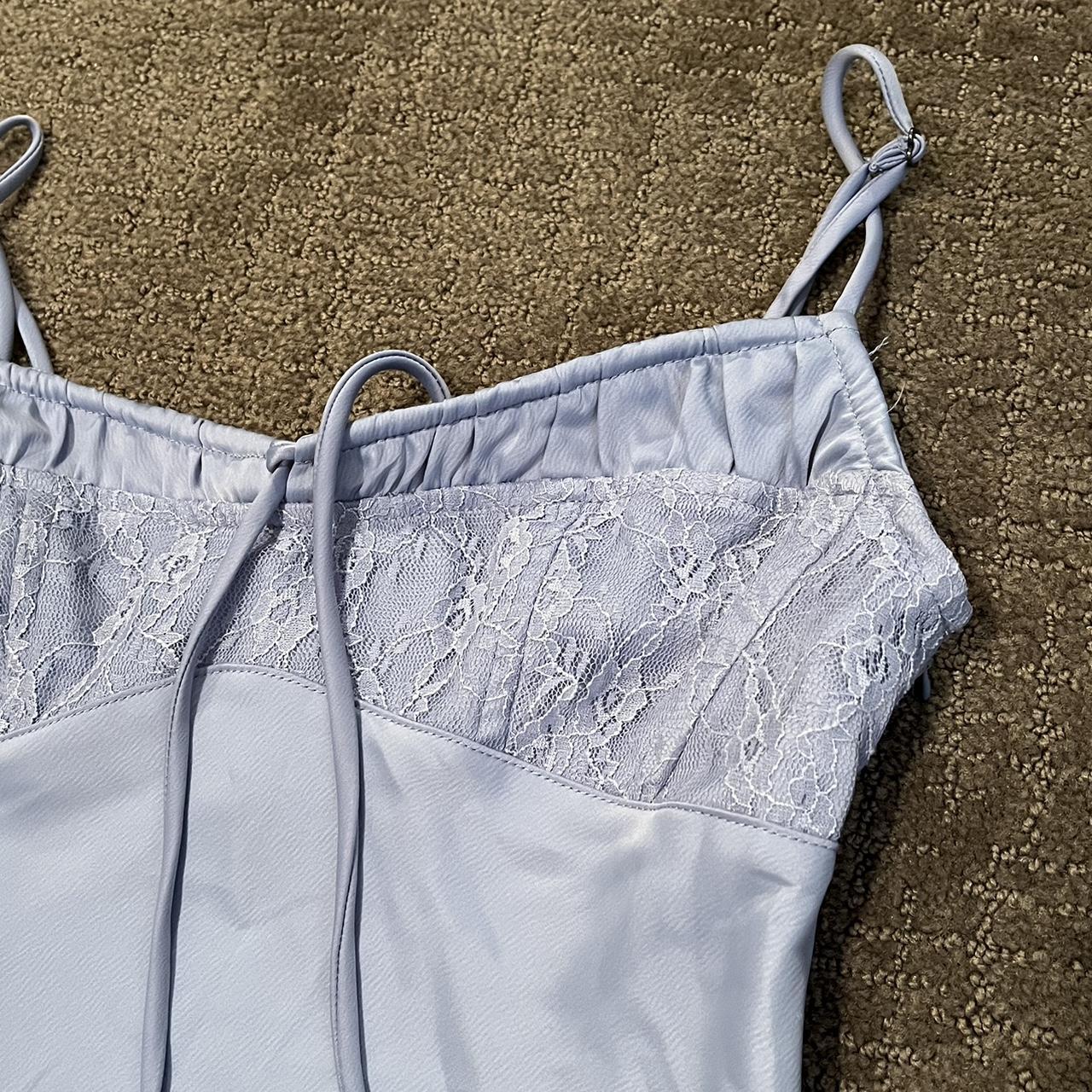 urban outfitters satin / silk periwinkle baby blue... - Depop