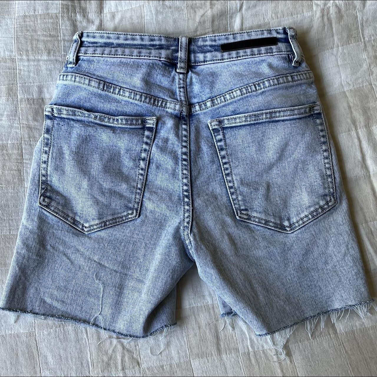 decjuba denim shorts - light wash stretchy, comfy... - Depop