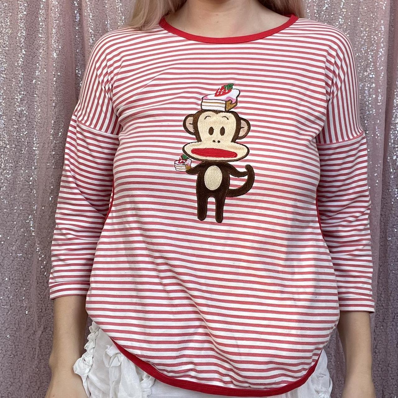 women-s-red-and-white-shirt-depop