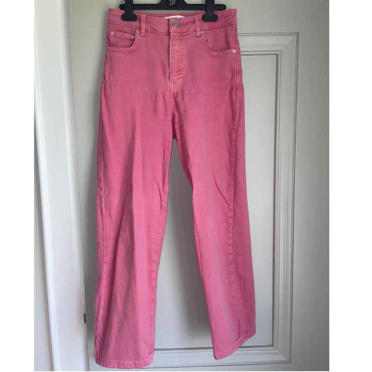 Depop Pink Jeans Uk Shop Zara Pink Mom Jeans Zara Selling These