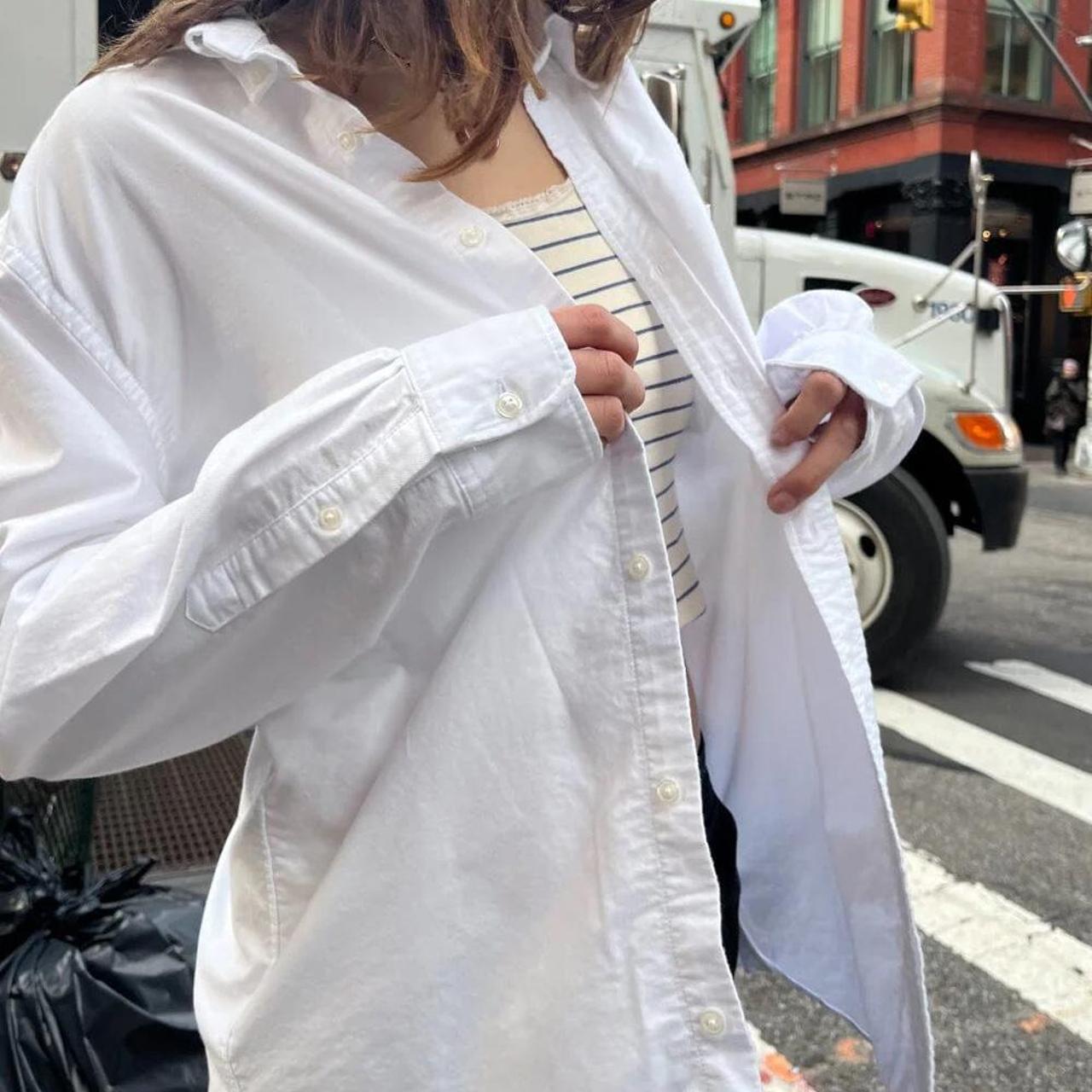 brandy melville stephanie top long sleeve white... Depop
