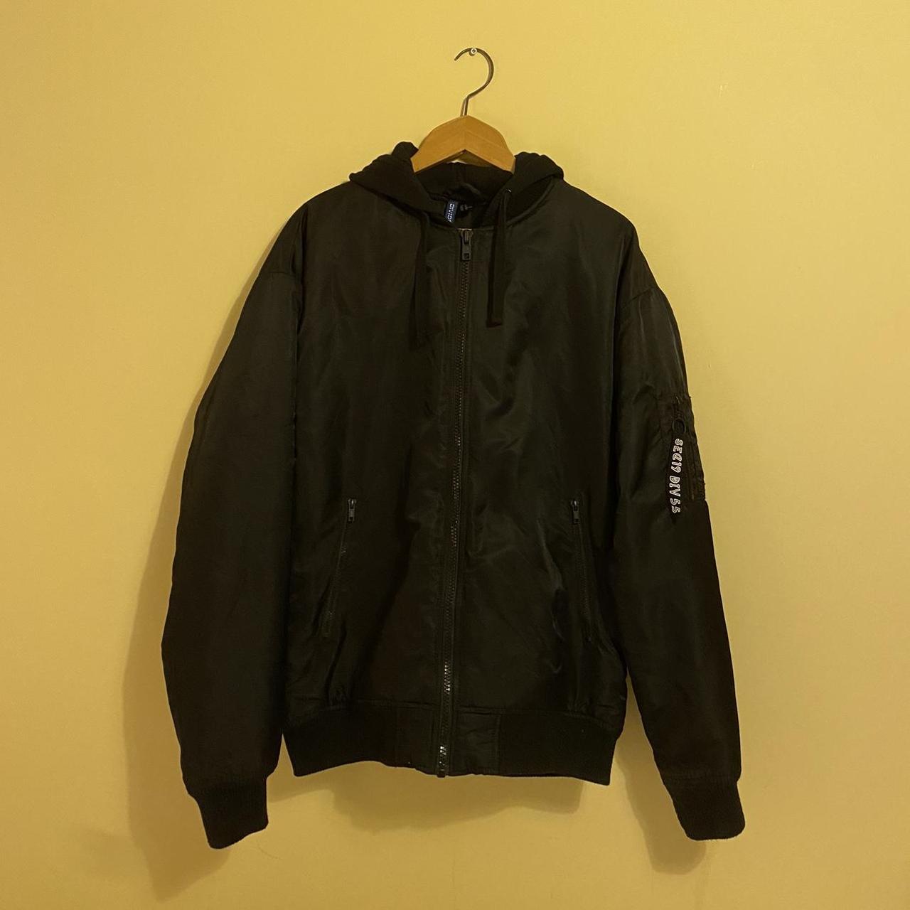 H&M Men's Black Jacket Depop