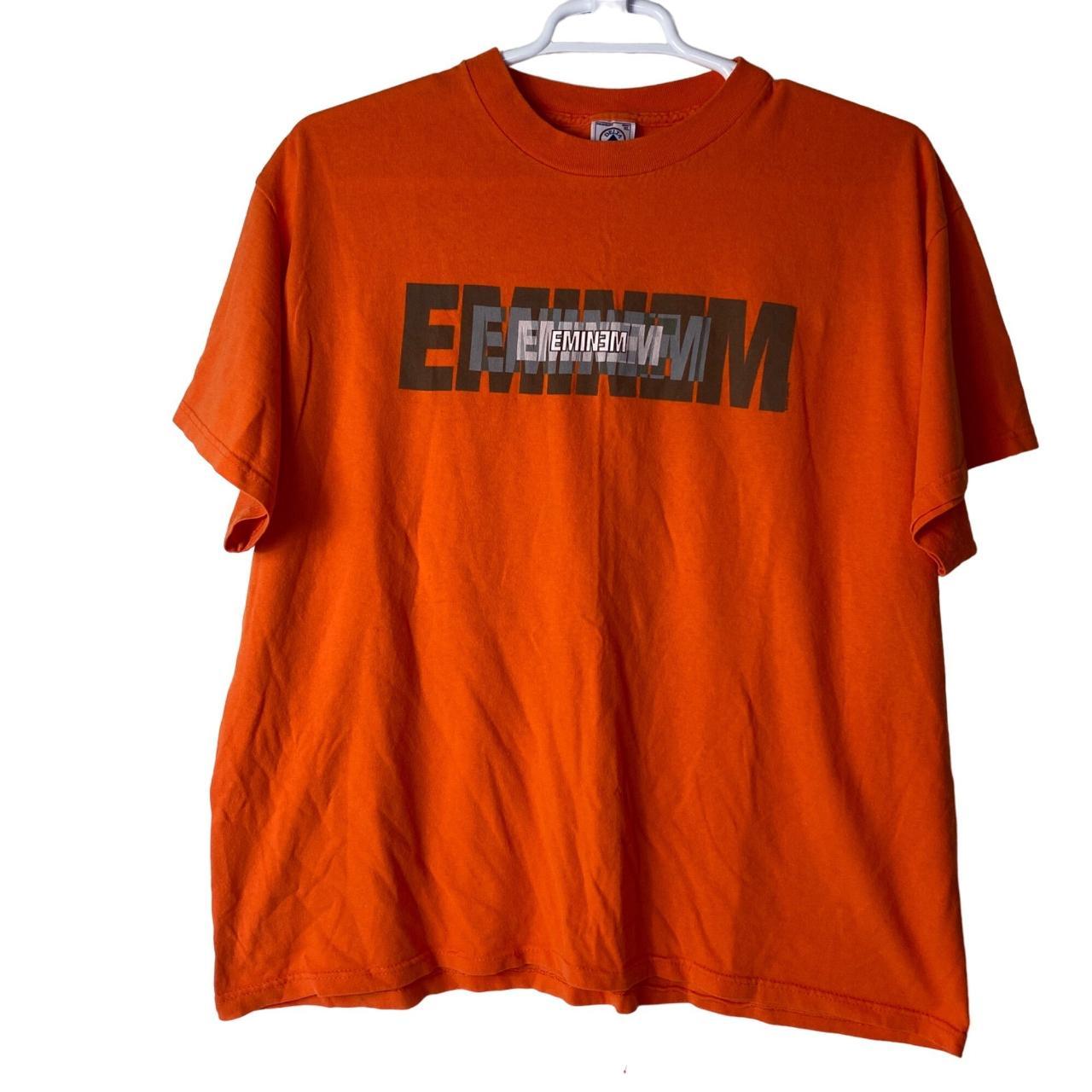 Vintage 2000 Eminem Slim Shady T Shirt XL Orange... - Depop