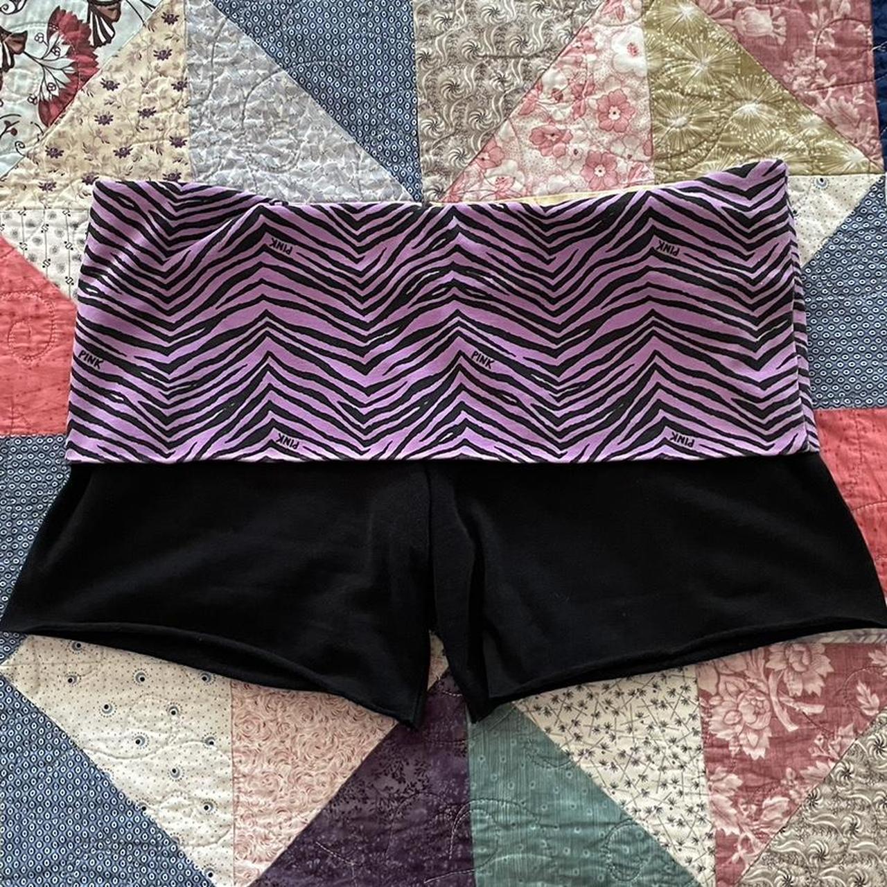 VS PINK fold over booty shorts Unfinished hem but... - Depop