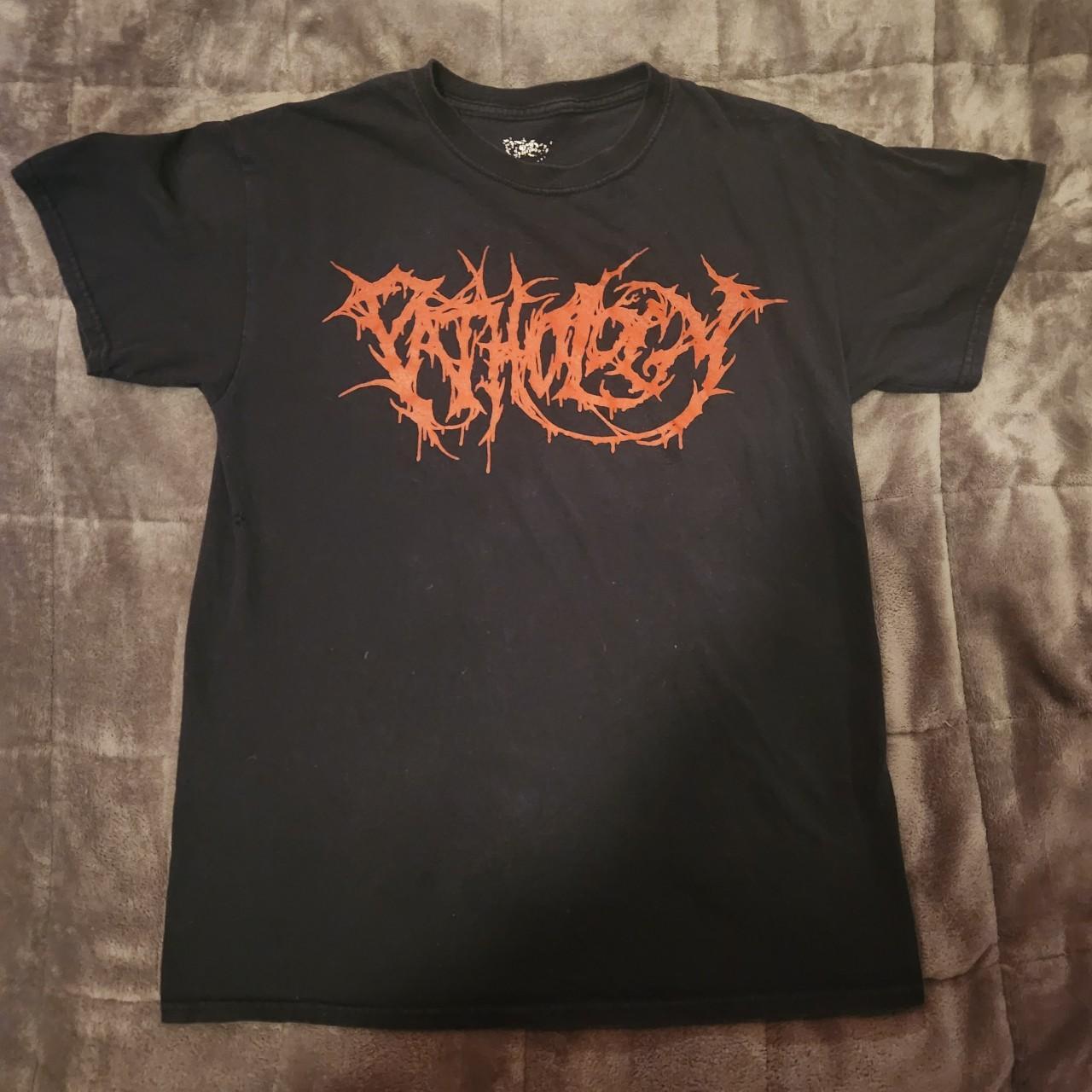 Pathology red logo t-shirt. Looks more orange cause... - Depop