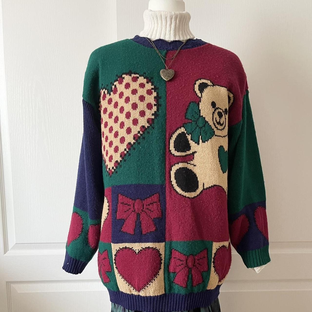 Basic Editions Women's Sweater - Red/Green - L – … - image 1