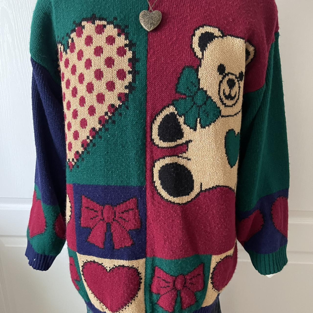 Basic Editions Women's Sweater - Red/Green - L – … - image 5