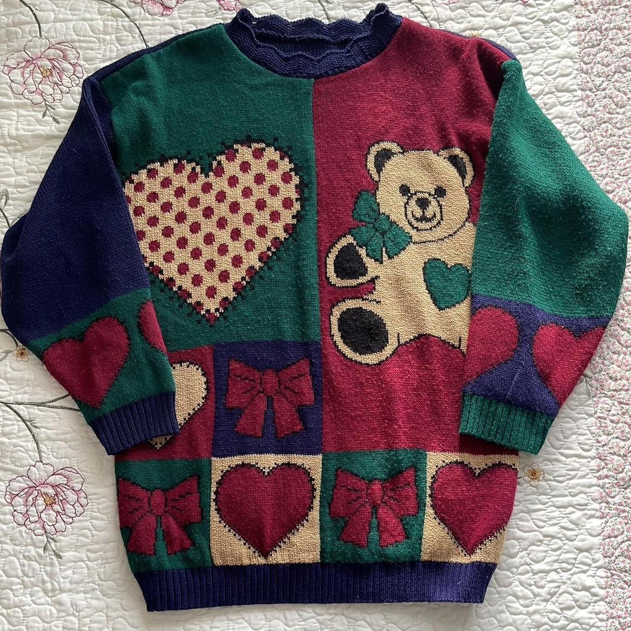 Basic Editions Women's Sweater - Red/Green - L – … - image 6