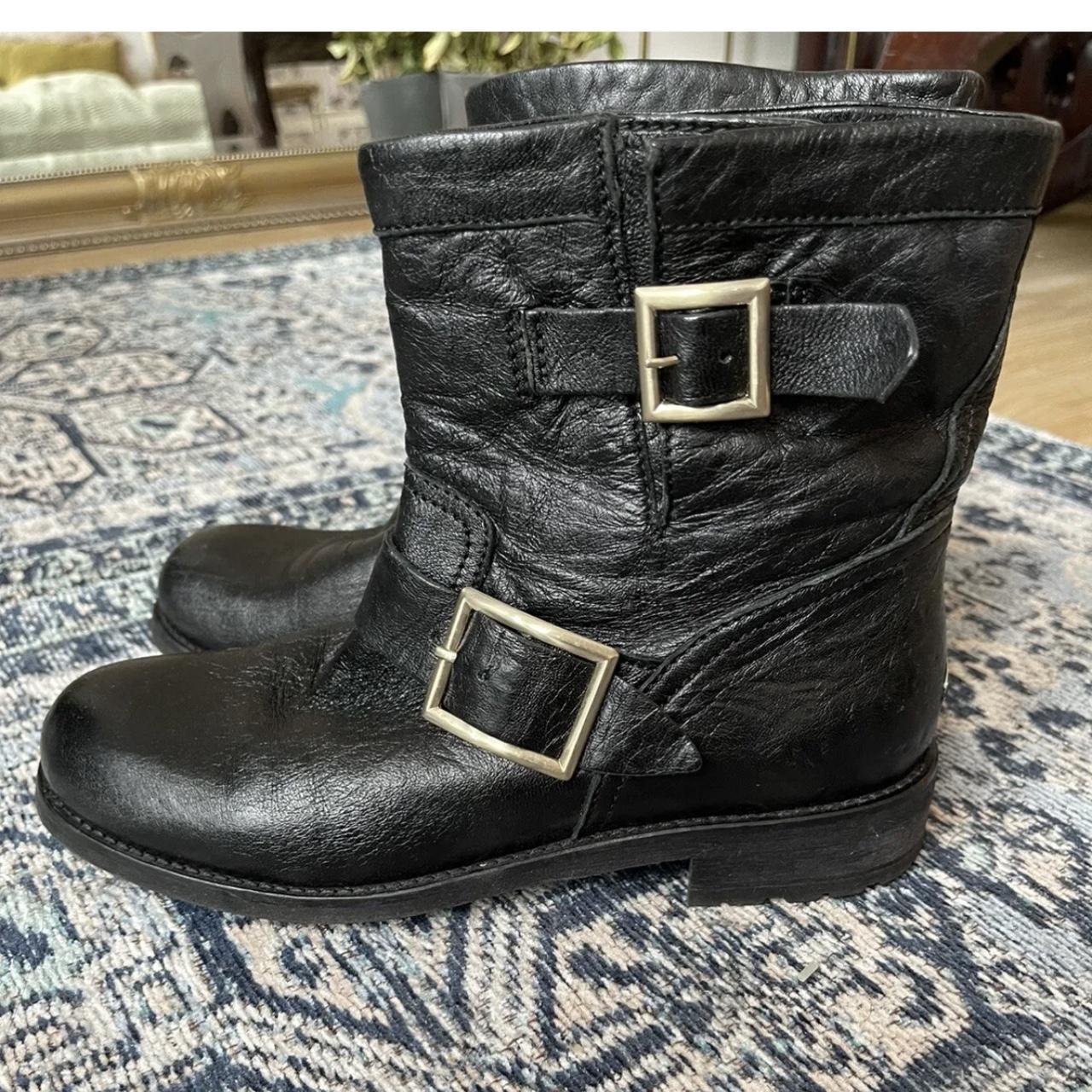 Jimmy Choo Women's Black Boots | Depop