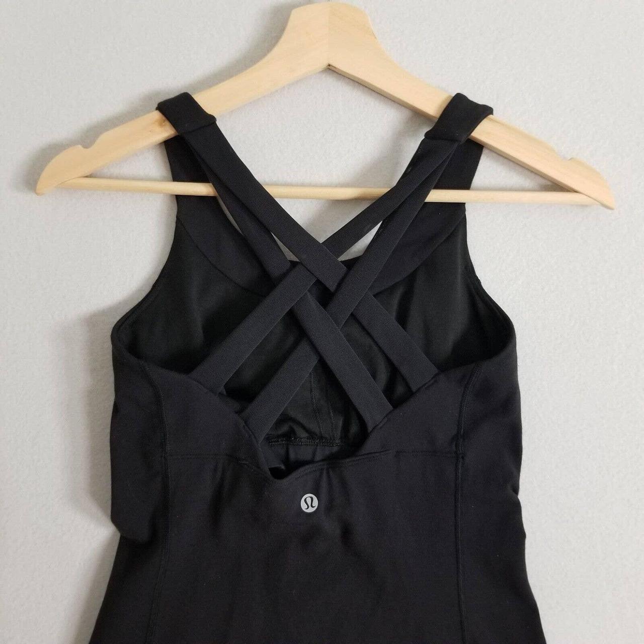 Lululemon Tank Top Women Small Black Strappy Back - Depop