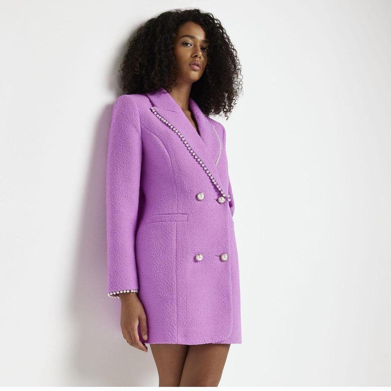 River island pink deals blazer dress