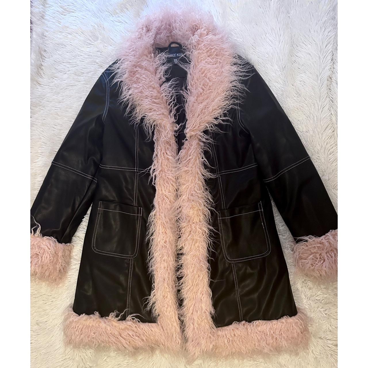 Music Muse faux fur jacket by Current Mood from... - Depop