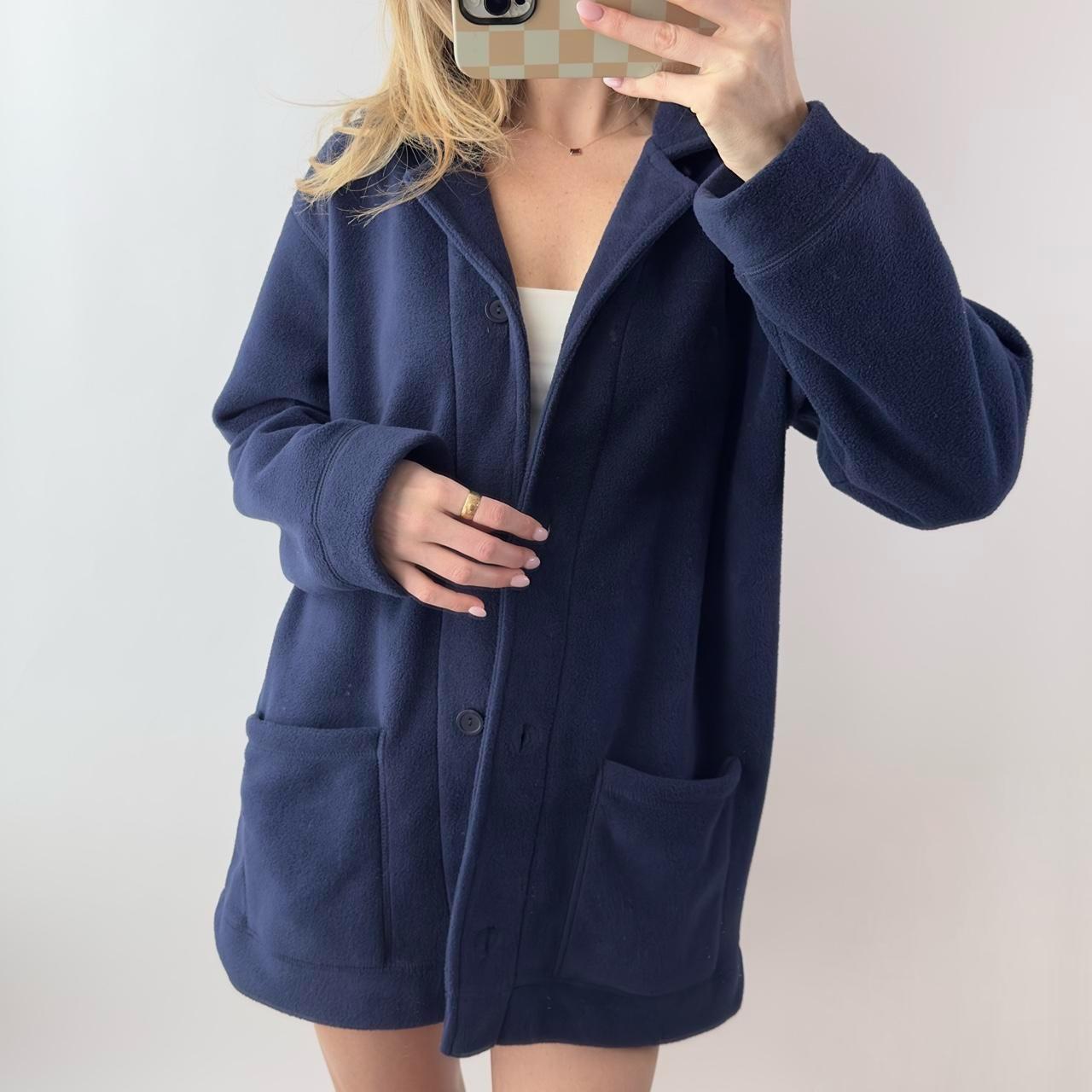 nike navy blue fleece jacket