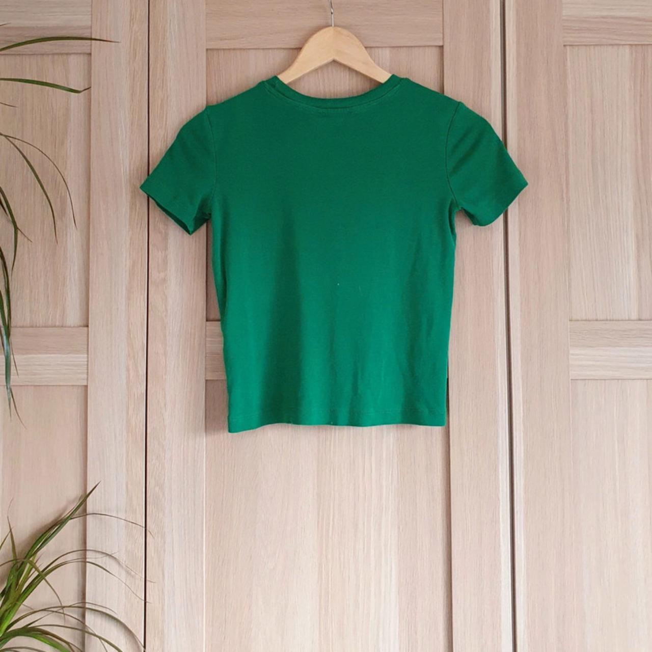 Zara bright green short sleeve baby tee Condition... Depop